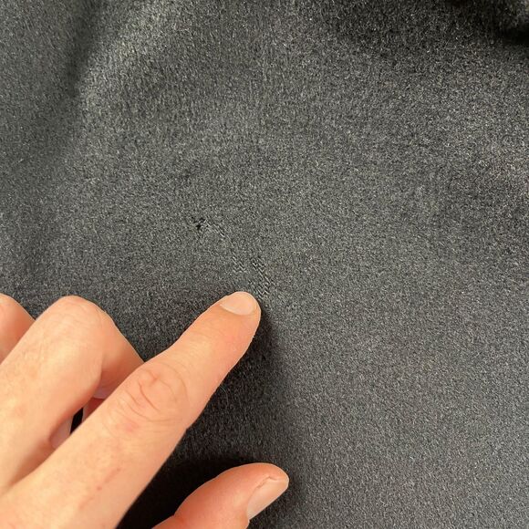 70s/80s black wool trench coat by Jonathan Michael, size 10 vintage jacket - Picture 6 of 9